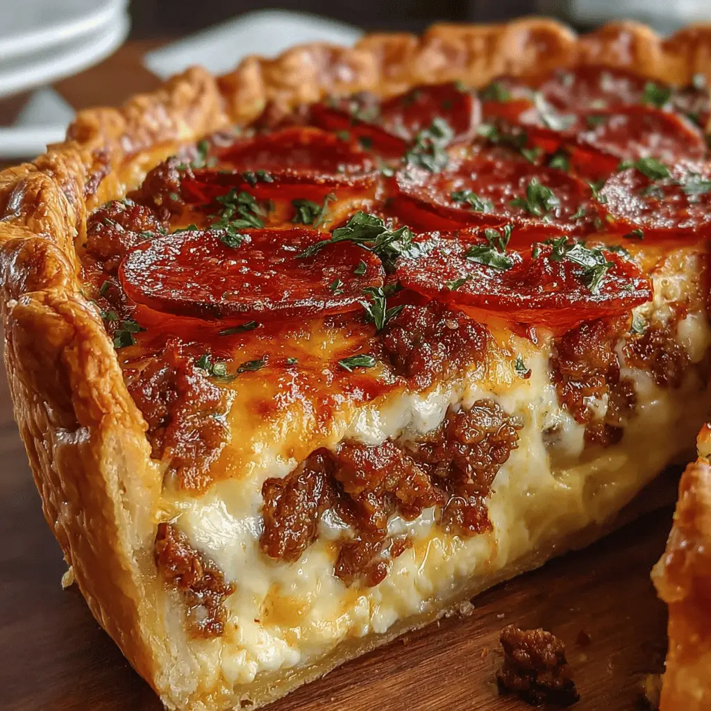 Deep Hamburger Pie: An Indulgent Sausage & Pepperoni Delight
