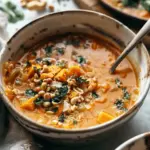 Spicy Peanut Soup with Sweet Potato