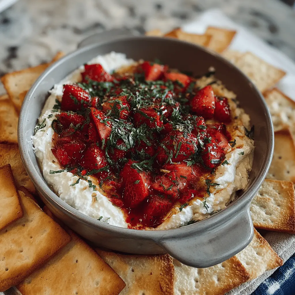 Whipped Feta Dip with Roasted Strawberries: A Delightful Twist