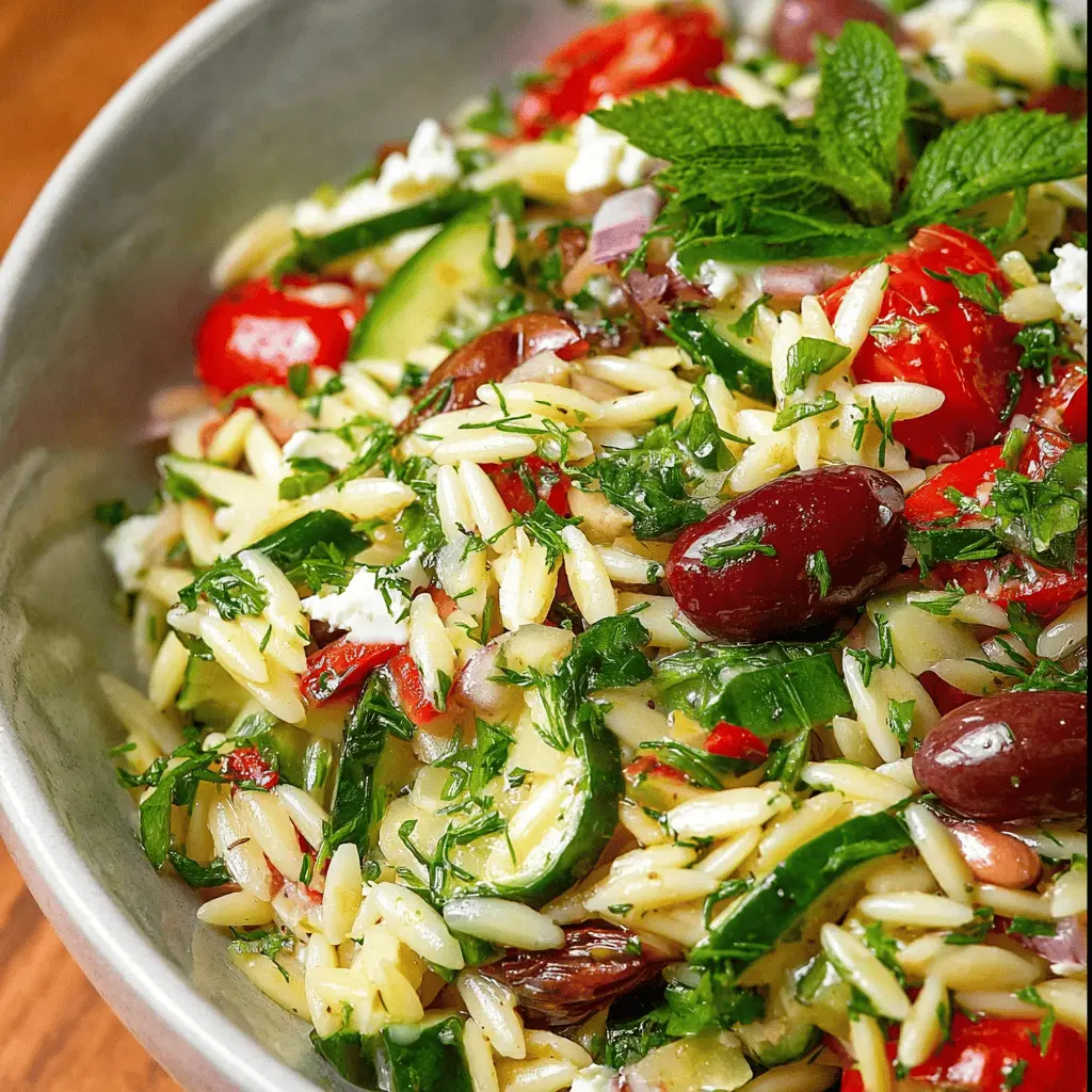 Mediterranean Orzo Pasta Salad: Easy, Fresh, and Flavorful Delights