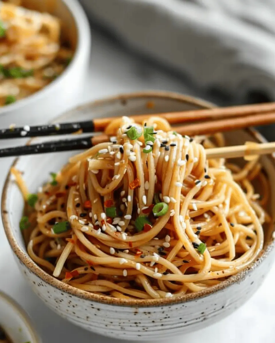 Garlic Sesame Noodles: Easy Recipe for Quick Comfort Food