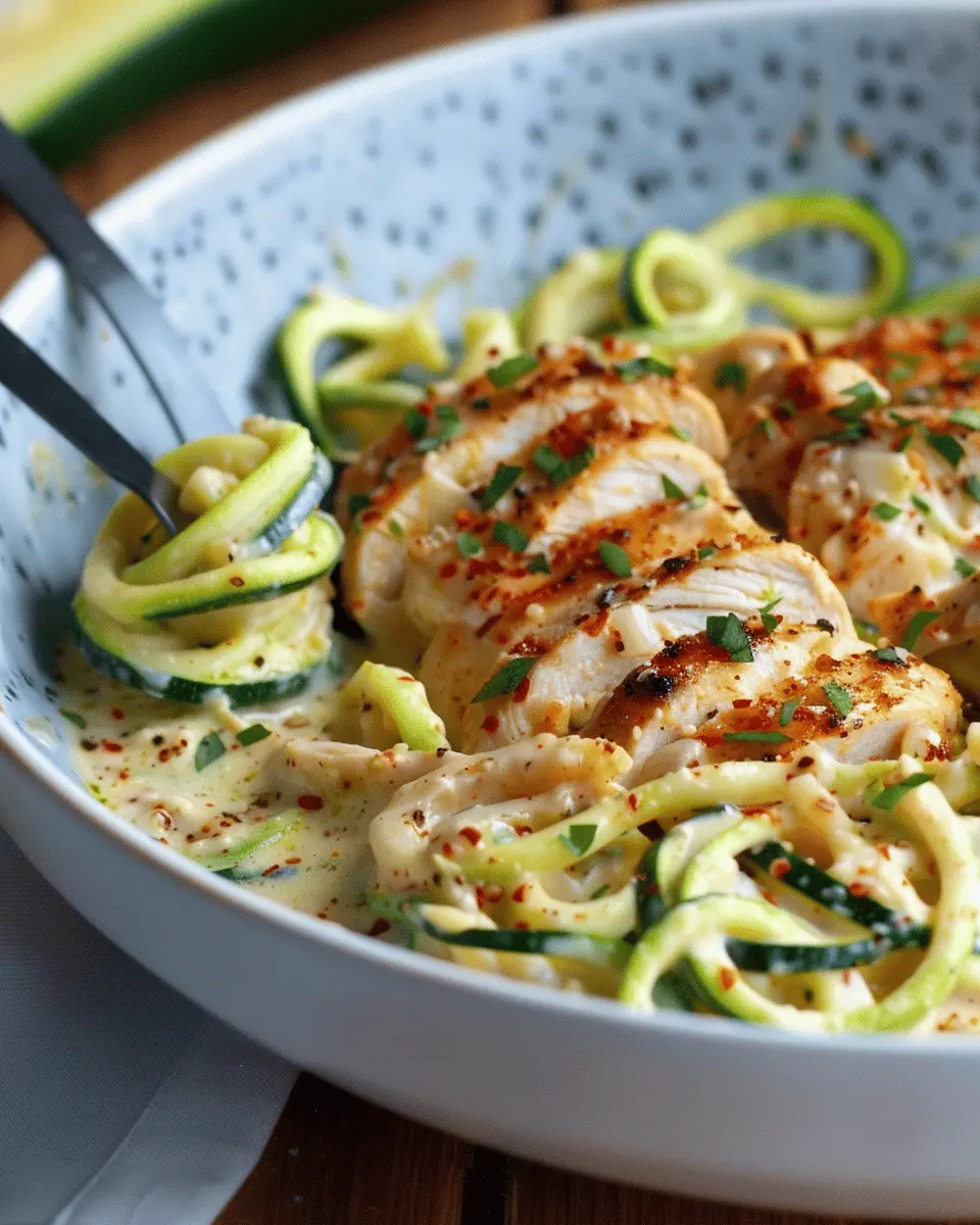 Zucchini Noodle Chicken Alfredo: Indulgent Twist on a Classic