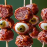 Skewered Salami Eyeballs