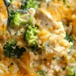 One Pot Cheesy Chicken Broccoli and Rice Casserole