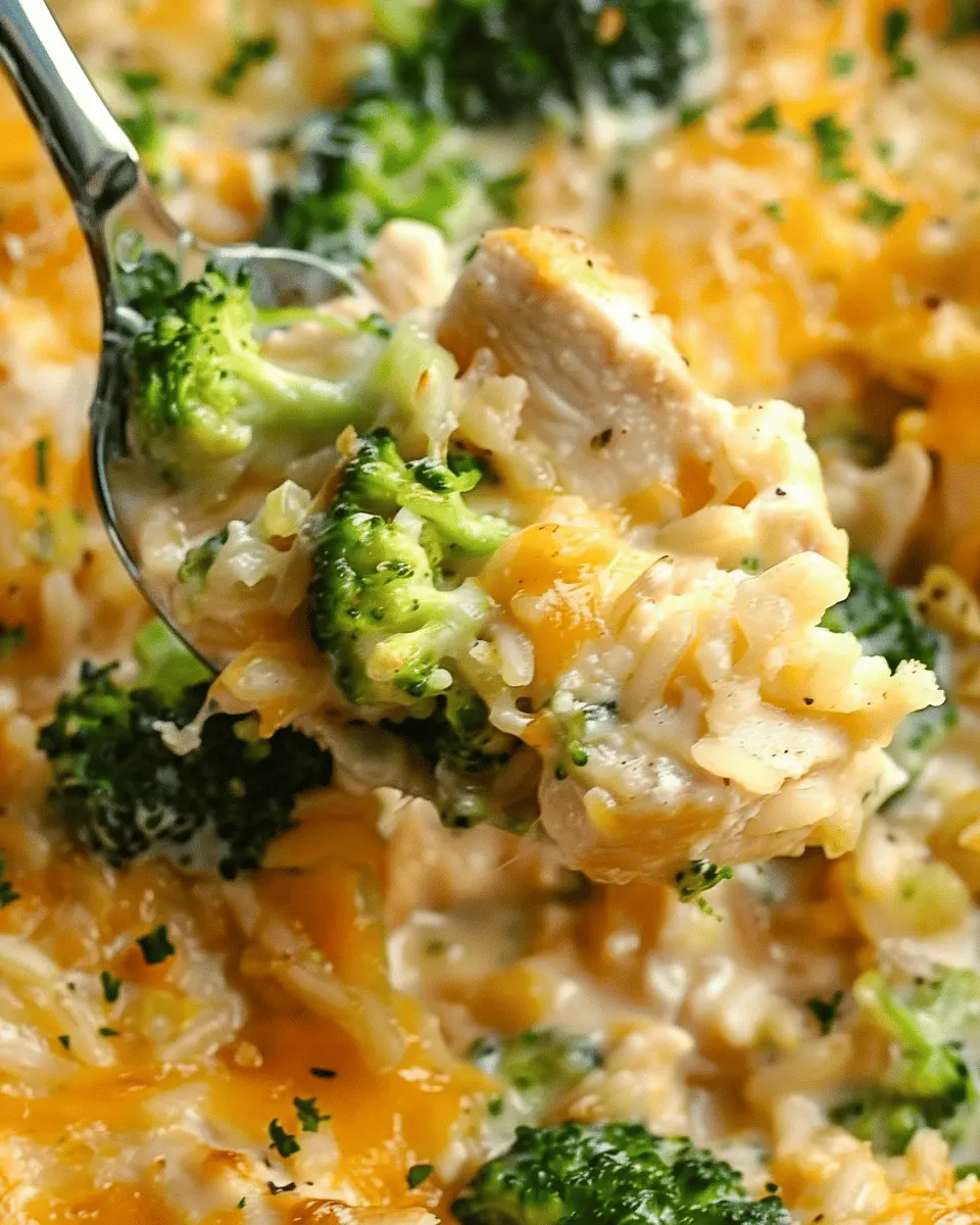 One Pot Cheesy Chicken Broccoli and Rice Casserole Made Easy