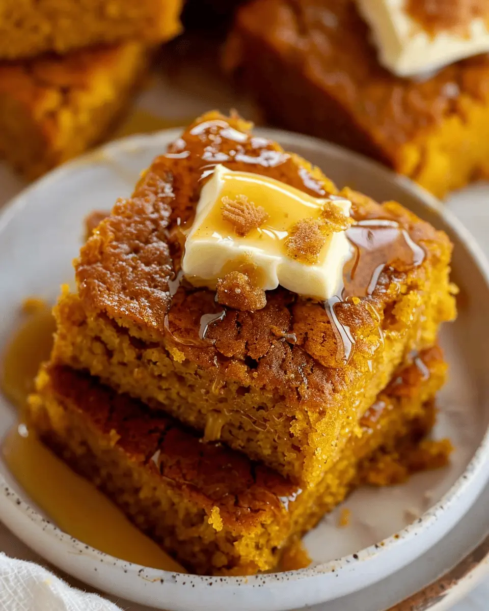 Pumpkin Cornbread with Cinnamon Honey Butter: The Best Cozy Treat