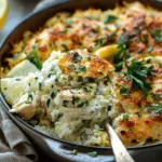 Easy Chicken Tzatziki Rice Bake