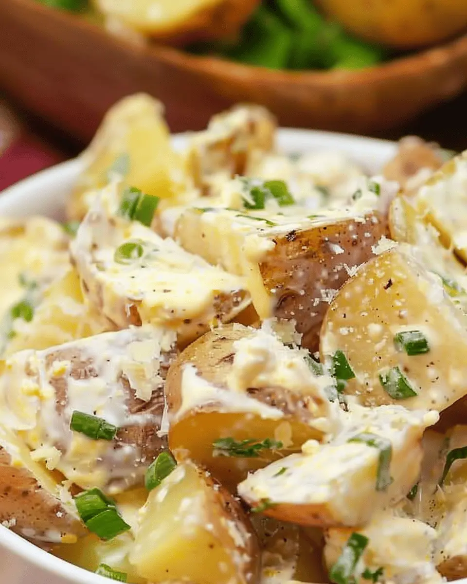 Caesar Potato Salad with Turkey Bacon and Chicken Ham Delight