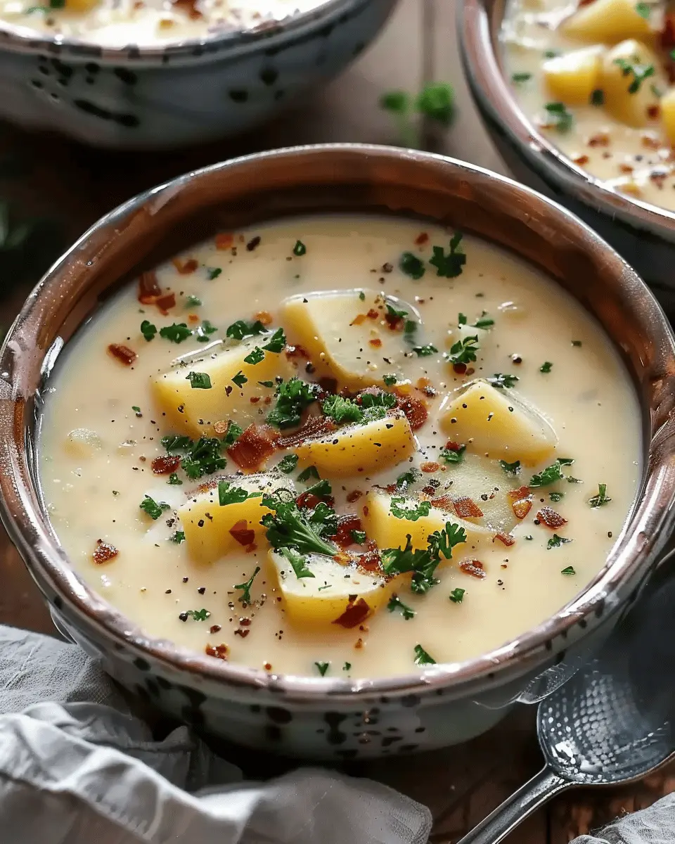 Creamy Potato Soup: The Best Comfort Food with Turkey Bacon