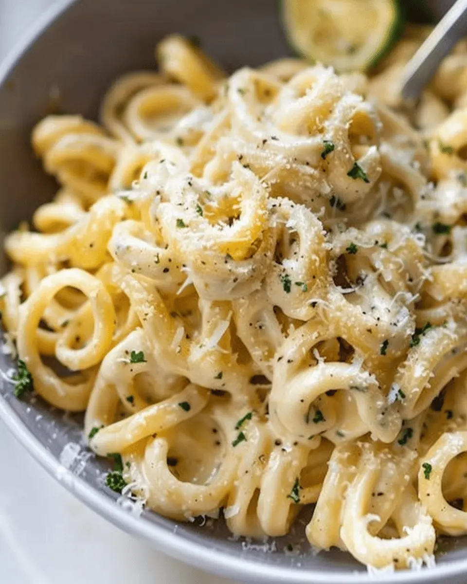 Garlic Butter Pasta Delight with Turkey Bacon and Chicken Ham