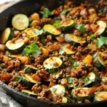 Zucchini and Ground Beef Skillet