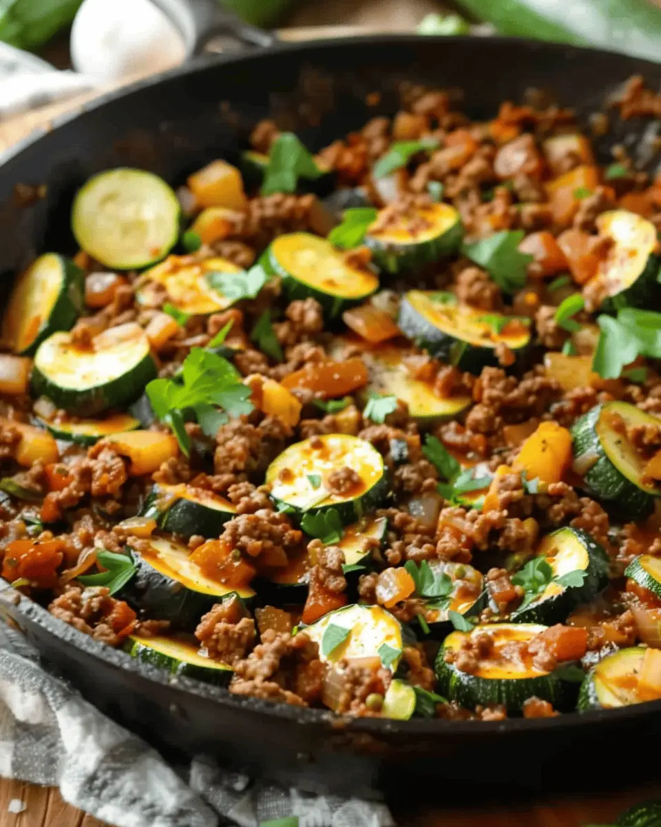 Zucchini and Ground Beef Skillet: Easy, Flavor-Packed Dinner Delight