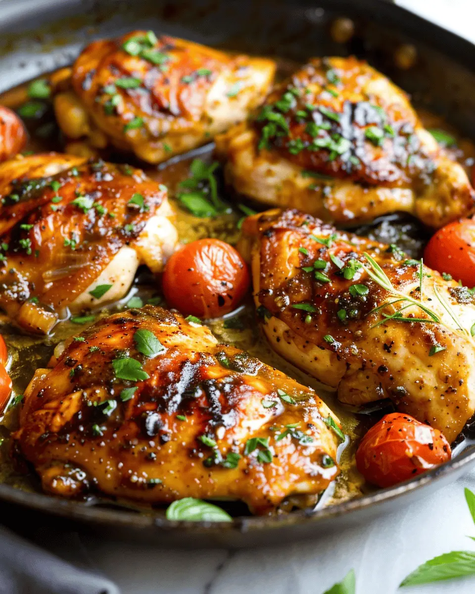 One Pan Balsamic Chicken: Easy, Juicy Delight for Dinner