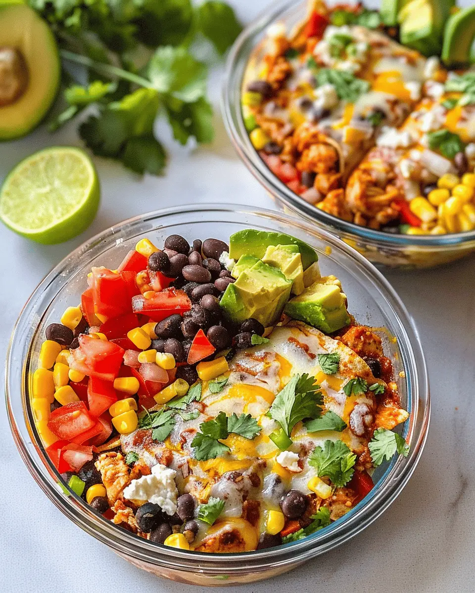 High-Protein Chicken Cottage Cheese Enchilada Bowls Made Easy