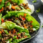Asian Style Ground Beef Lettuce Wraps