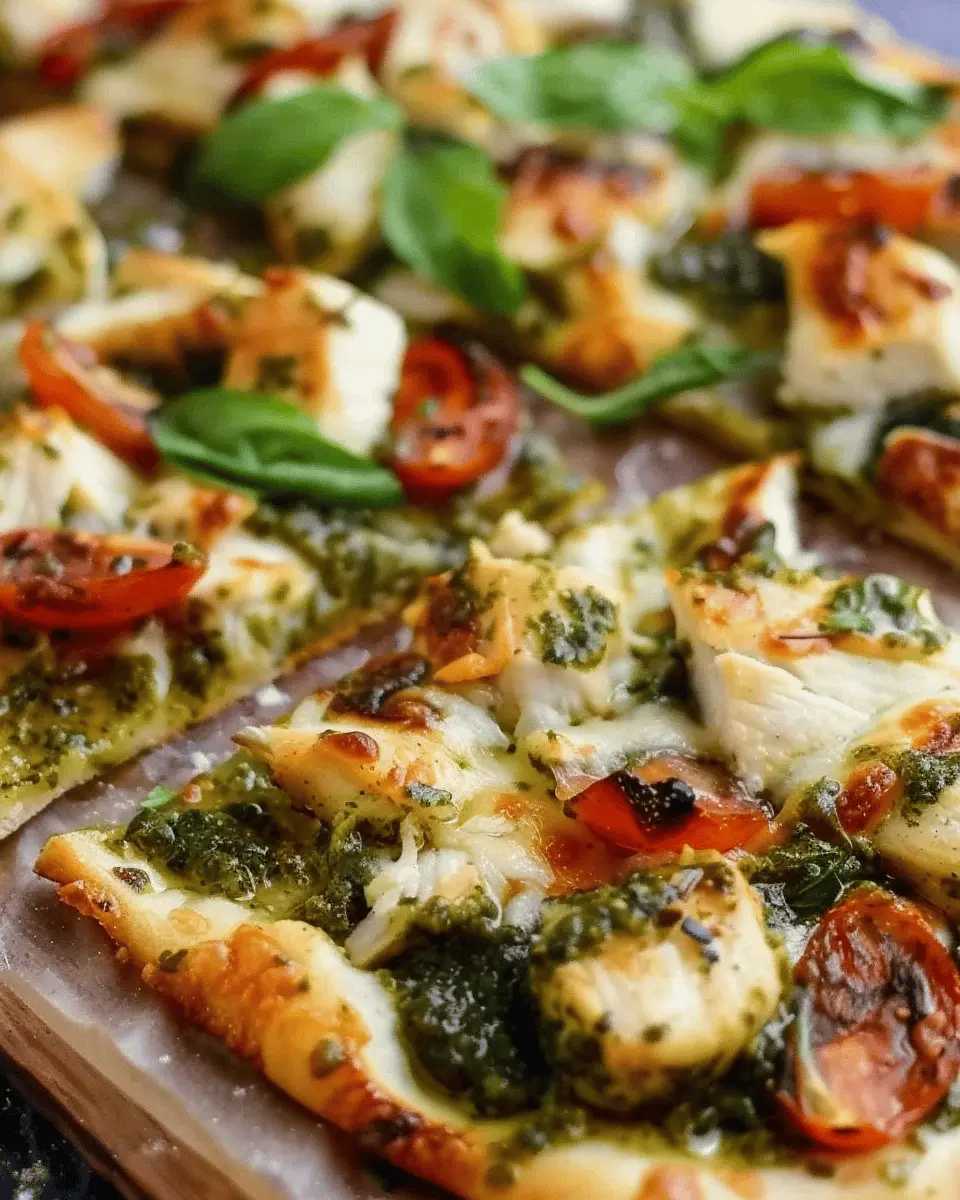 Pesto Chicken Flatbread: Easy Recipe for Flavorful Dining Delight