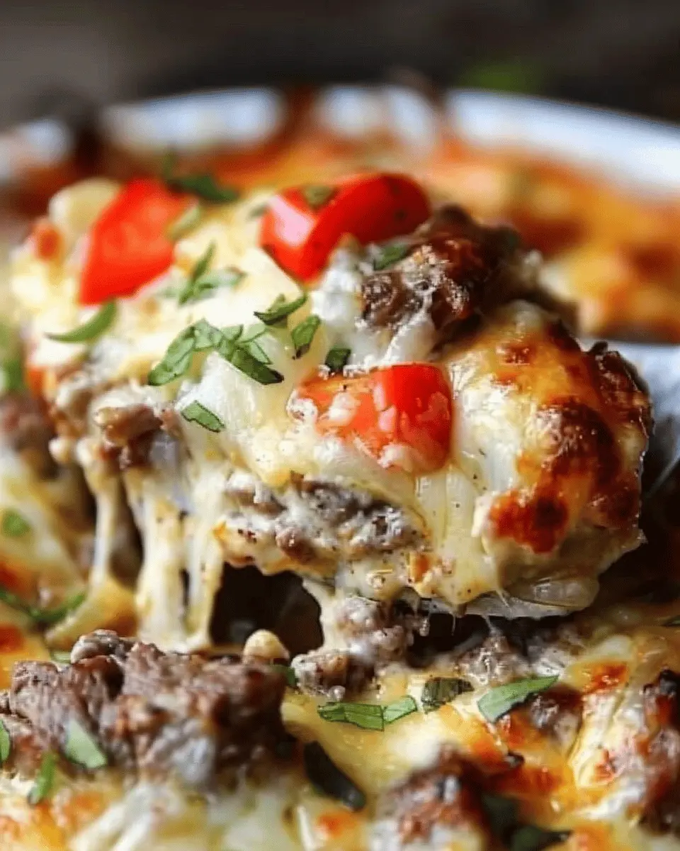 Low Carb Philly Cheesesteak Casserole: Indulgent Comfort Food Delight