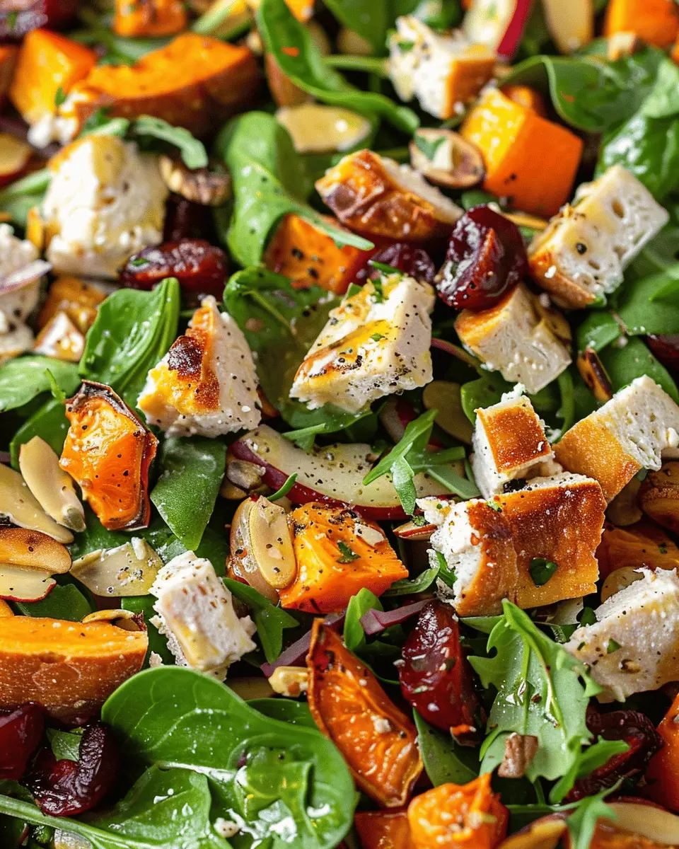 Fall Harvest Salad: Easy Recipe with Turkey Bacon and Chicken Ham