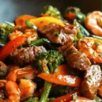 STEAK AND SHRIMP STIR FRY