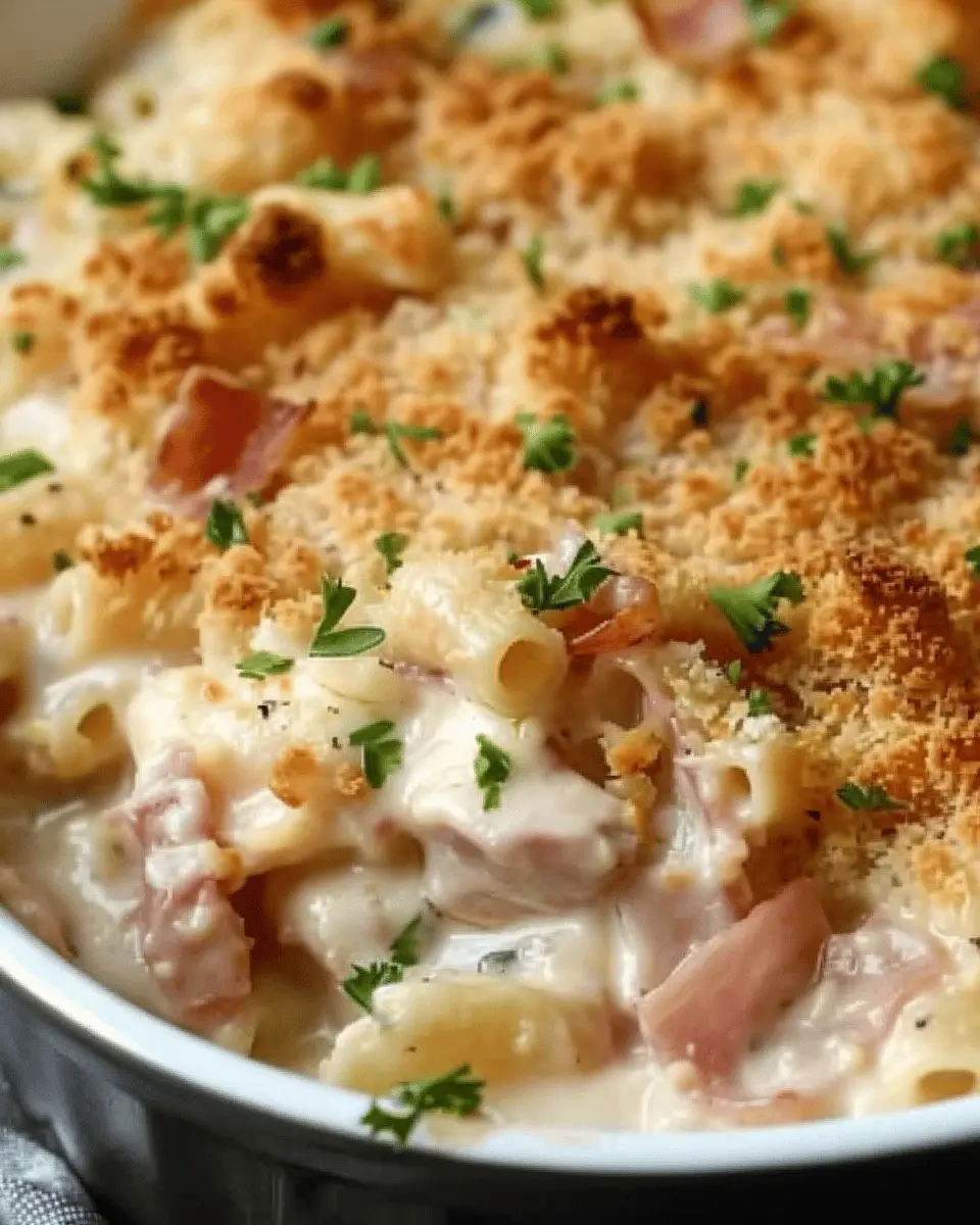 Chicken Cordon Bleu Casserole: Easy Recipe with Turkey Bacon and Chicken Ham