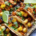 One Pan Chicken & Pineapple Tacos
