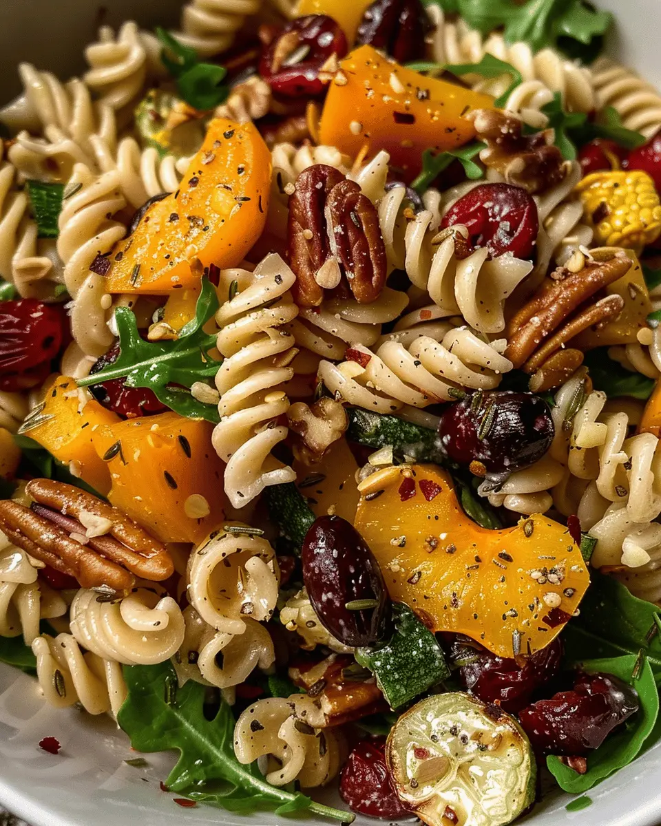 Fall Harvest Pasta Salad with Turkey Bacon for a Cozy Meal