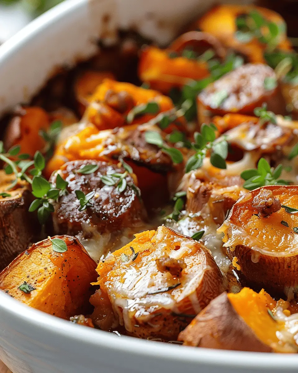 Fall Sweet Potato and Sausage Bake: A Cozy, Healthy Delight