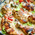 Creamy Pepperoncini Chicken Skillet