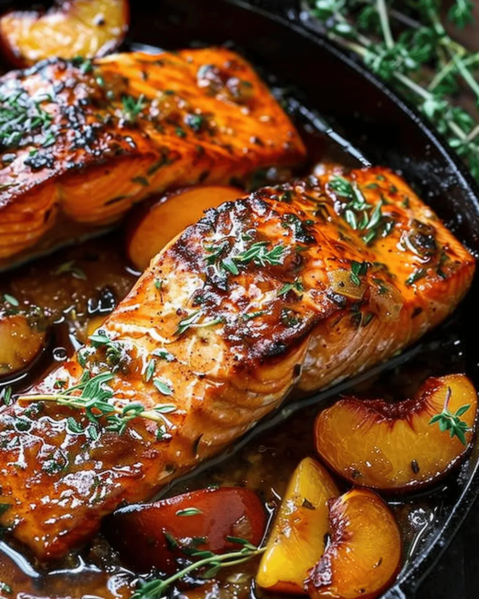 Bourbon Peach Roasted Salmon: An Easy, Flavorful Delight