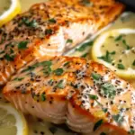 Baked Salmon with Creamy Lemon
