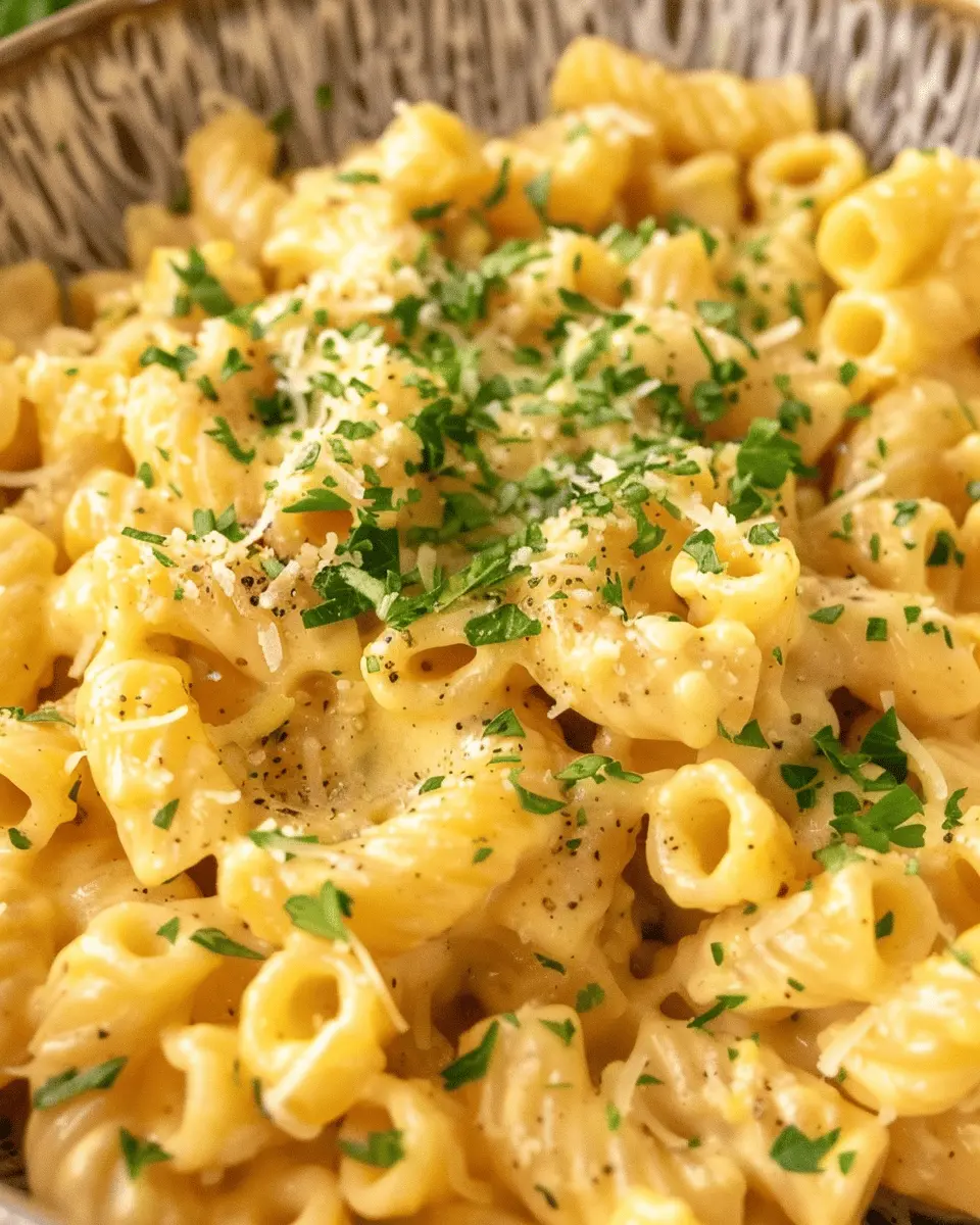 That Viral Creamy Garlic Butter Ditalini Pasta with Turkey Bacon