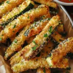 Crispy Garlic Parmesan Zucchini Fries