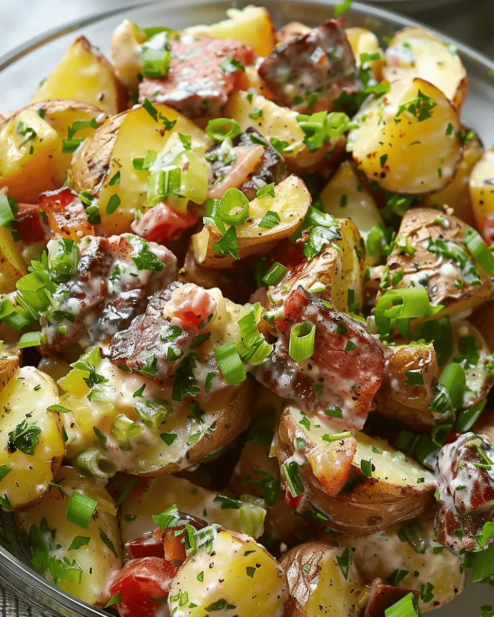 Steakhouse Potato Salad: A Savory Twist with Turkey Bacon