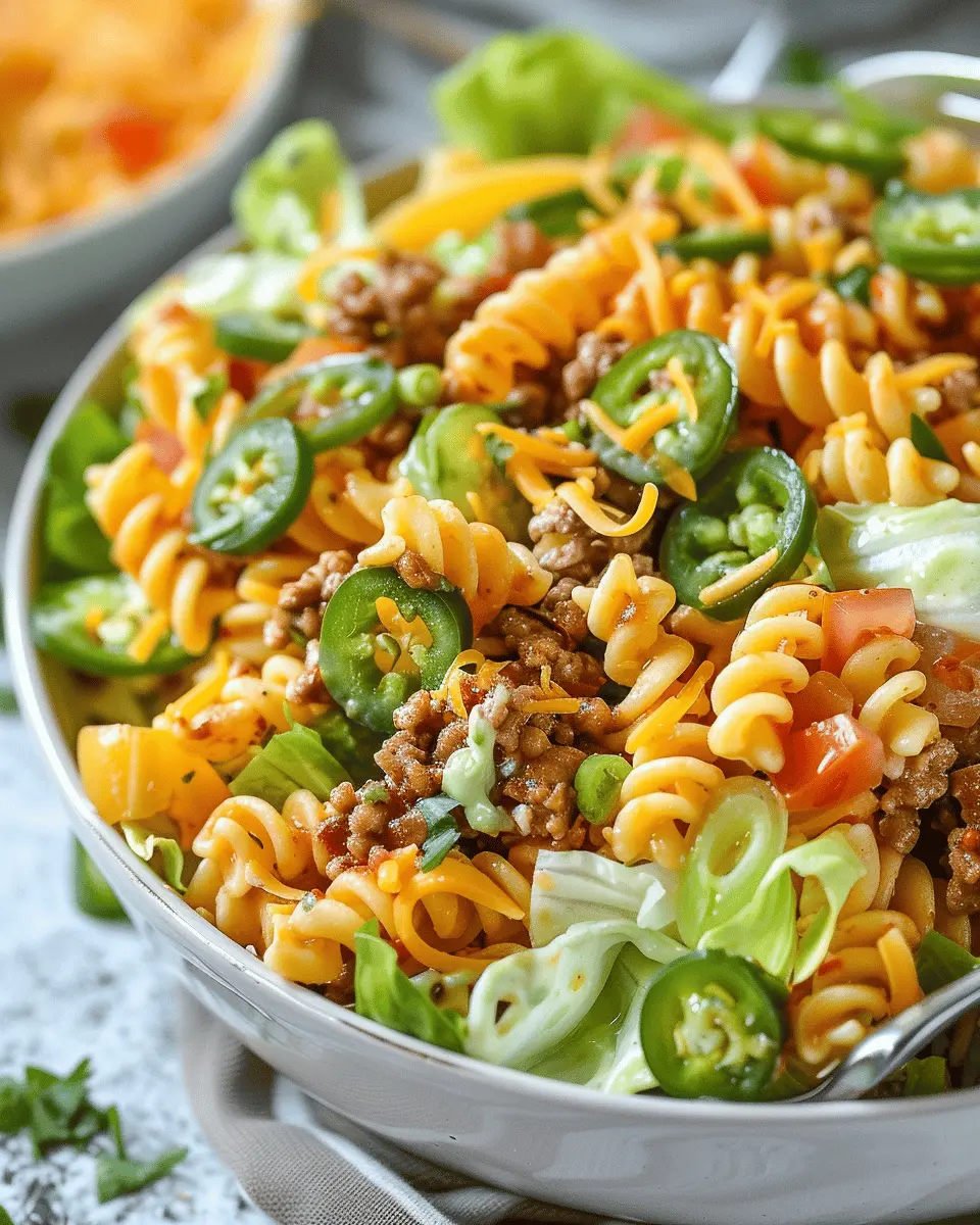 Big Mac Pasta Salad: Easy Recipe with Turkey Bacon and Chicken Ham