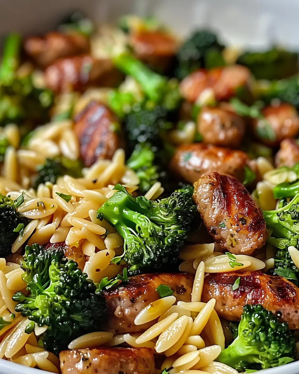 Chicken Sausage and Broccoli Orzo: Easy Comfort Food Delight