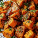 Garlic Butter Roasted Sweet Potatoes