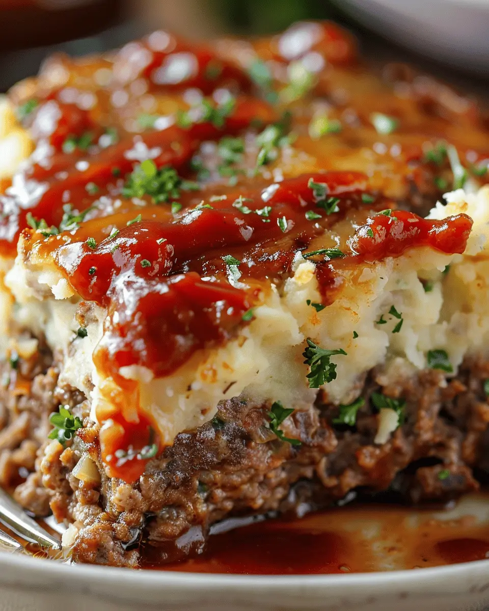 Meatloaf with Mashed Potatoes: A Juicy Turkey Bacon Delight
