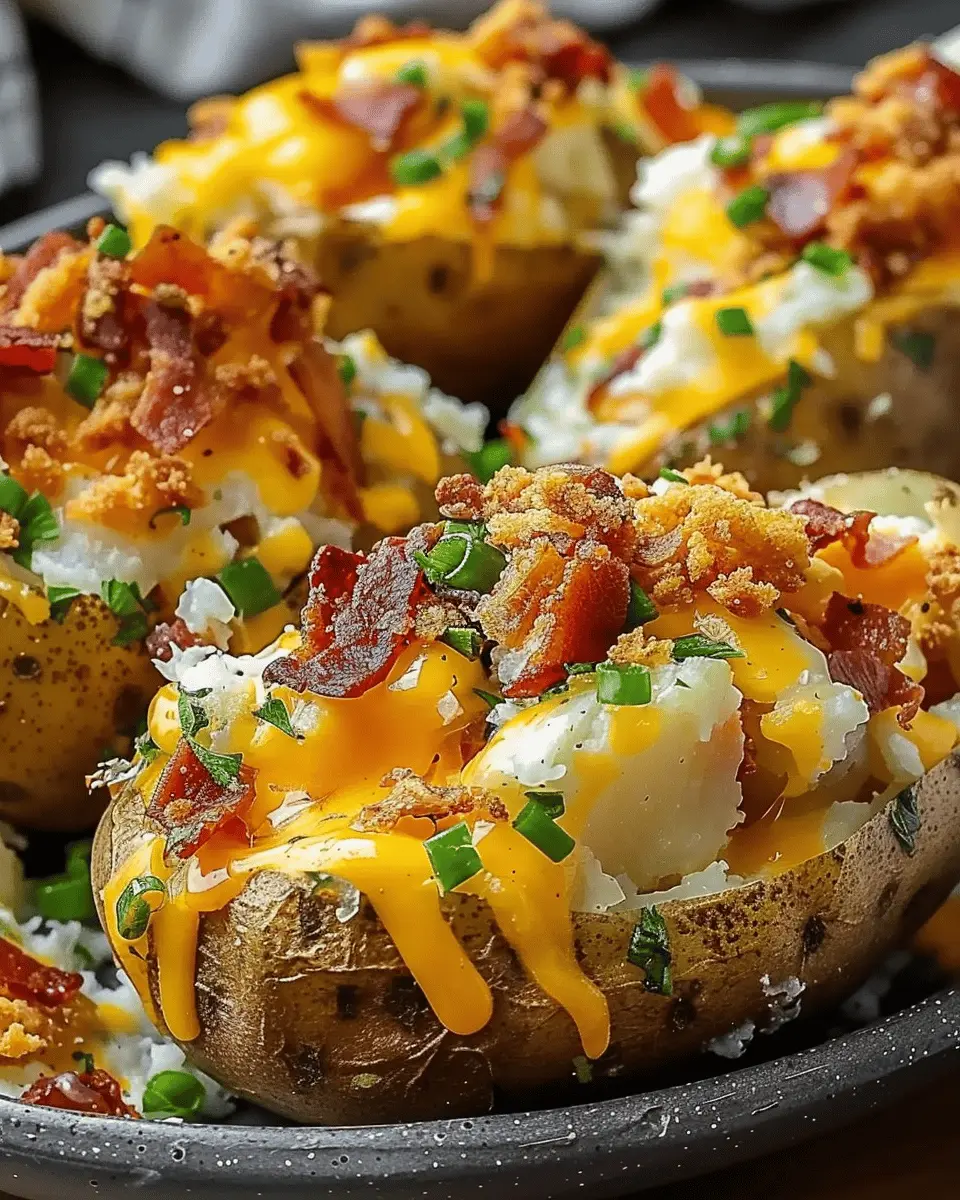 Slow Cooker Loaded Baked Potato with Turkey Bacon and Chicken Ham
