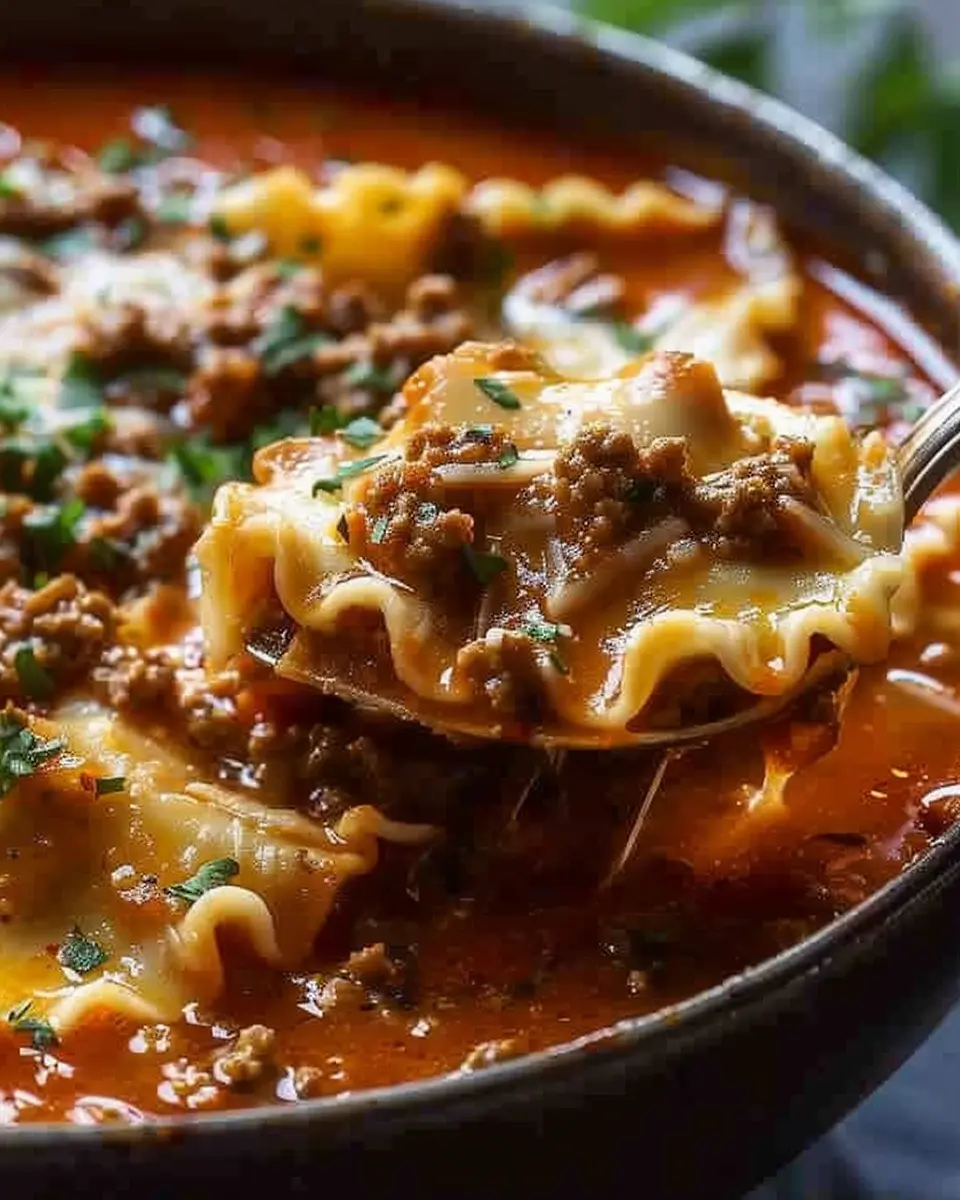 Mouthwatering One Pot Lasagna Soup: Easy Comfort Food Delight