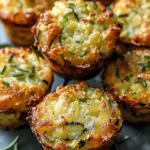 Crispy Parmesan Zucchini Potato Muffins