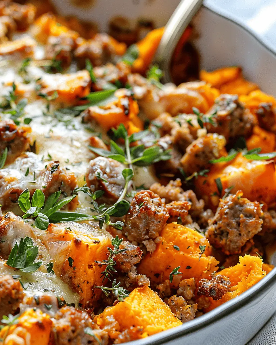 Fall Sweet Potato and Sausage Casserole: A Cozy, Healthy Delight