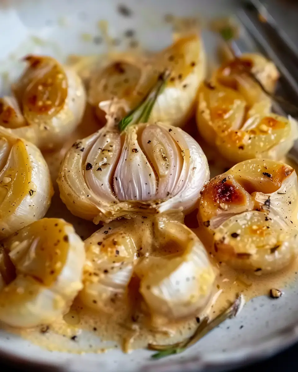 Creamy Roast Garlic Delight with Turkey Bacon and Chicken Ham