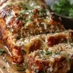Juicy Garlic Parmesan Chicken Meatloaf