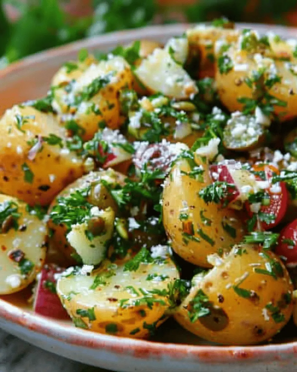 Amazing Mediterranean Potato Salad with Creamy Turkey Bacon Twist
