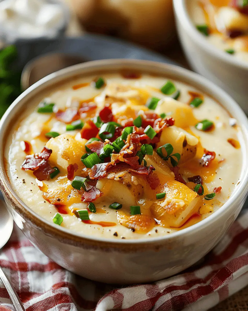 Loaded Baked Potato Soup: Indulgent Comfort with Turkey Bacon