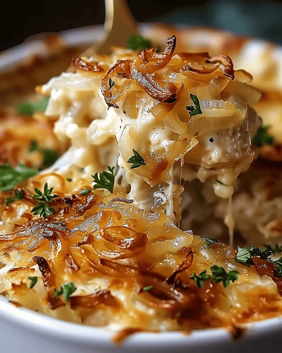 Comforting French Onion Chicken with Turkey Bacon Twist