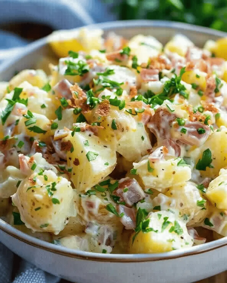 Old-Fashioned German Potato Salad Recipe with Turkey Bacon Twist
