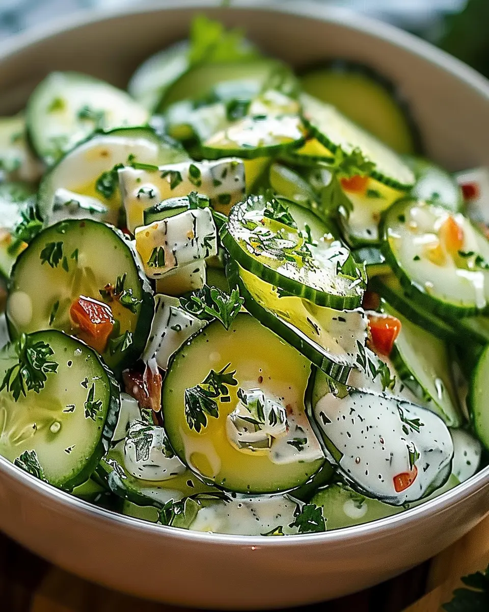 Cucumber Ranch Crack Salad: Easy Twist with Turkey Bacon and Chicken Ham