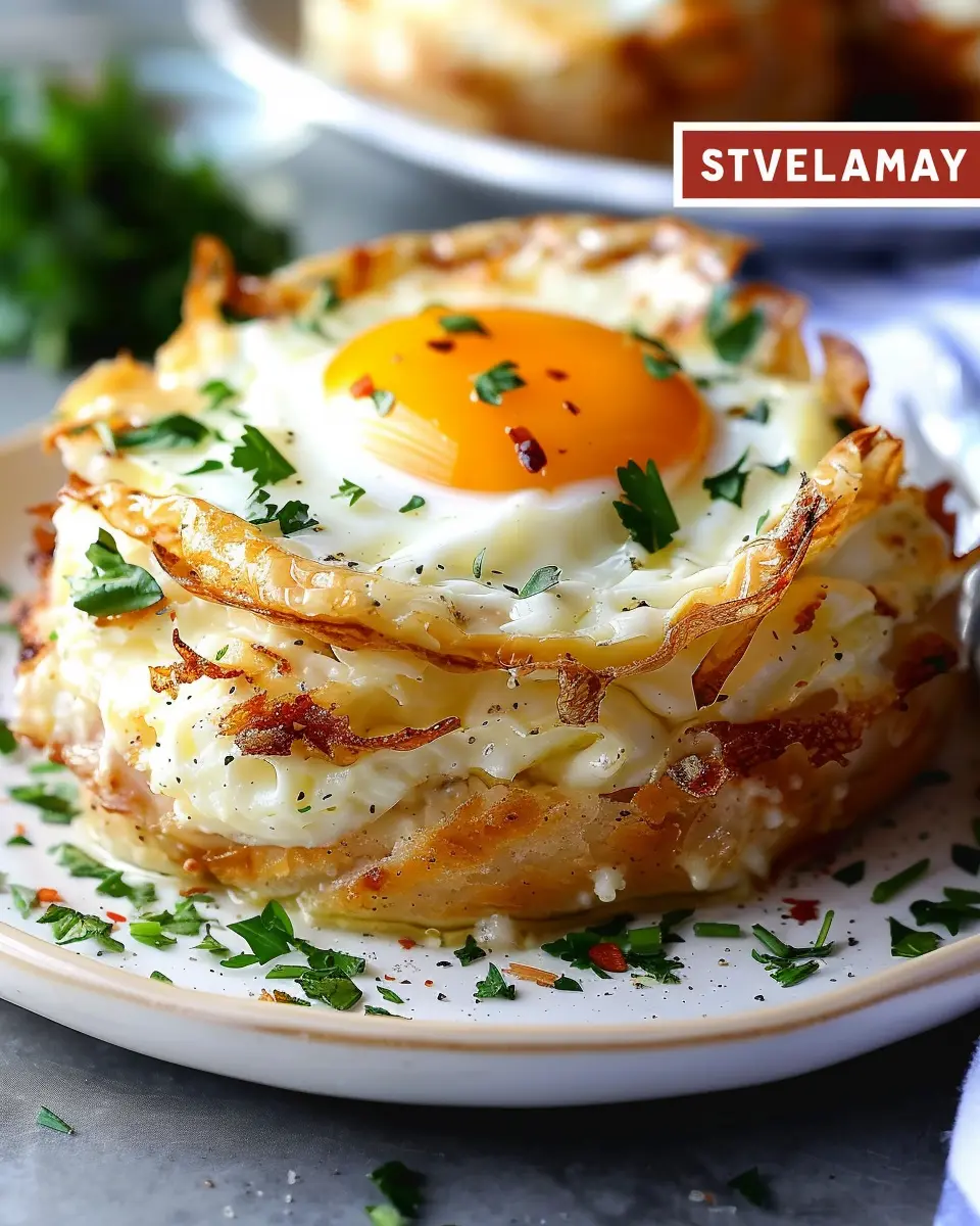 Baked Eggs Napoleon: Easy Recipe with Turkey Bacon and Chicken Ham