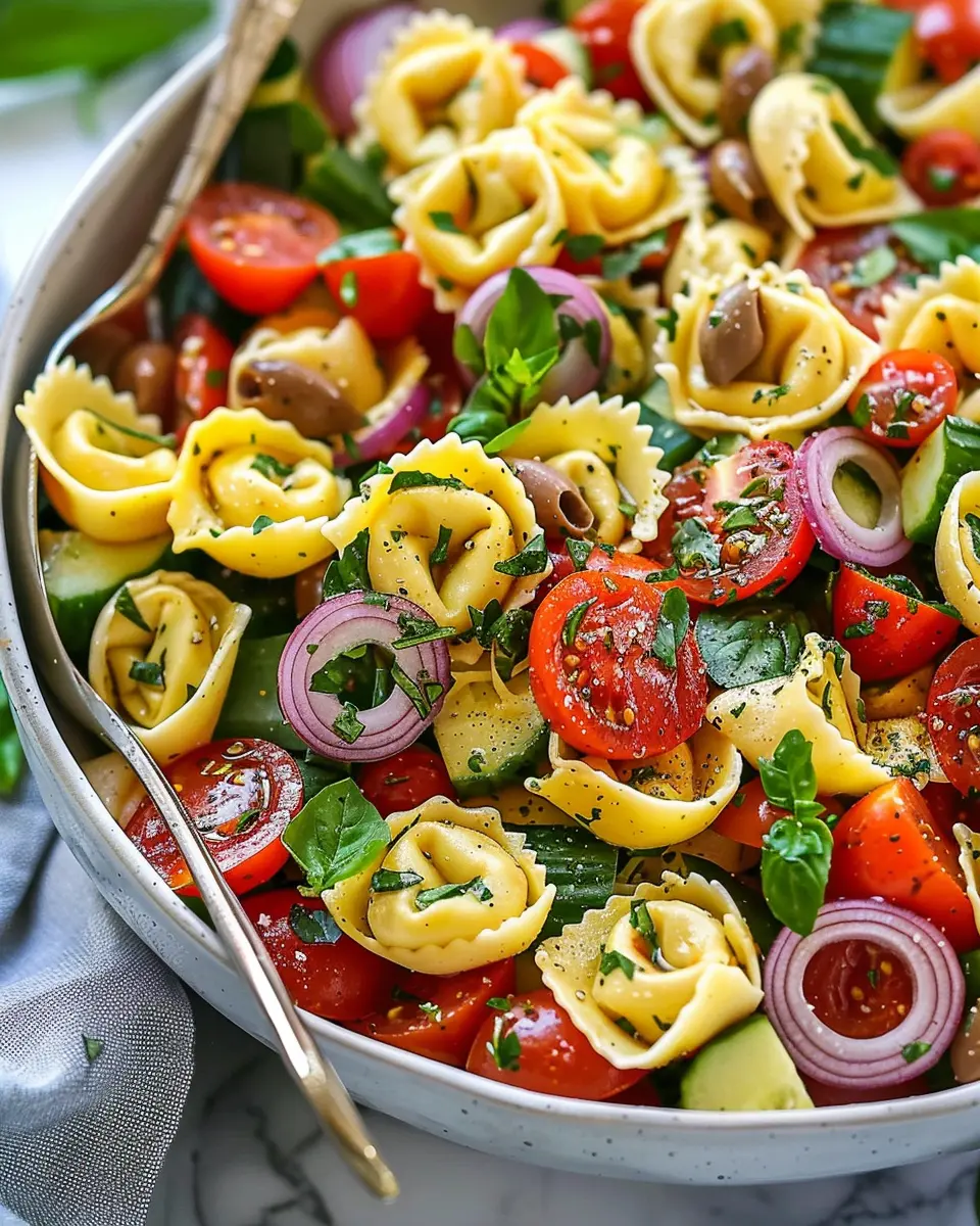 Tortellini Pasta Salad: Easy Recipe with Turkey Bacon and Chicken Ham